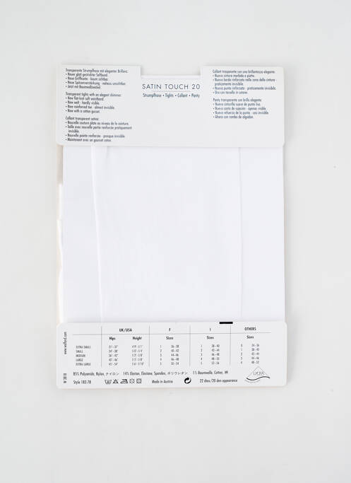 Collants blanc WOLFORD pour femme