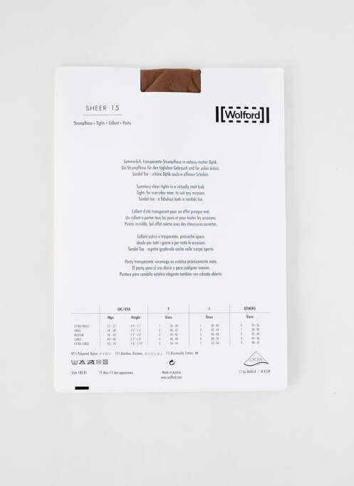 Collants marron WOLFORD pour femme