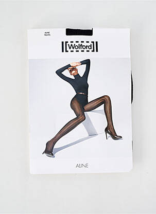Collants imprimé fantaisie noir WOLFORD femme