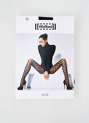 Collants imprimé fantaisie noir WOLFORD femme