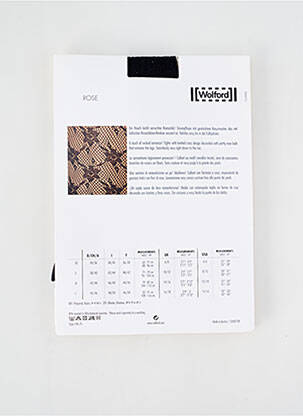 Collants imprimé fantaisie noir WOLFORD femme