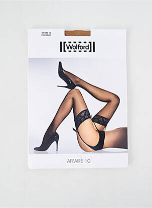 Bas maintien jarretelles chair WOLFORD femme