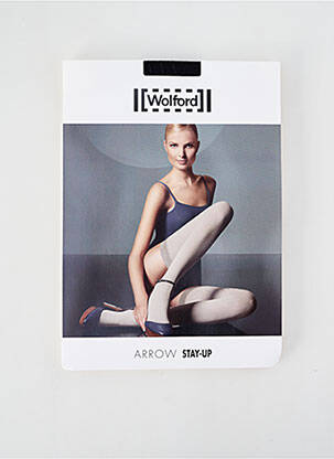 Bas imprimé fantaisie noir WOLFORD femme