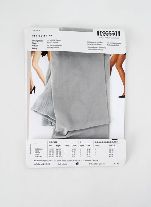 Collants gris WOLFORD pour femme