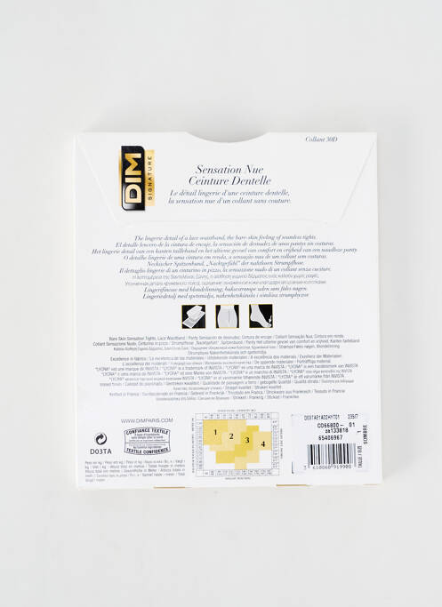 Collants marron DIM pour femme