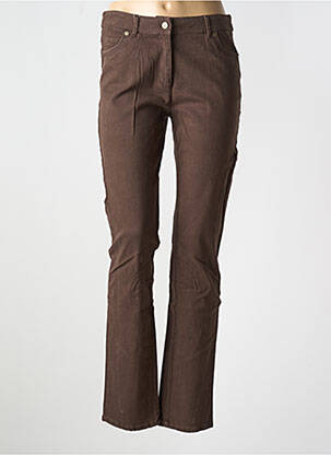 Jeans coupe slim stretch taille normale marron JAC JAC femme