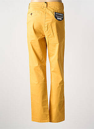 Pantalon chino fermeture zippée sous rabat boutonné taille normale jaune WOMENS BEST femme