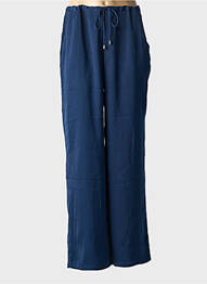 Pantalon droit tissage crêpe taille normale bleu SURKANA femme