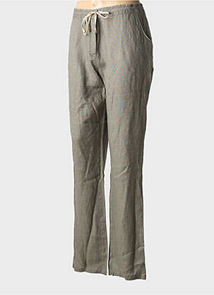 Pantalon droit taille à pinces taille normale gris JULIE GUERLANDE femme