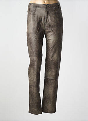 Pantalon slim tissage enduit taille normale gris FRED SABATIER femme