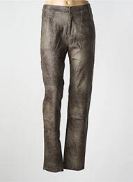 Pantalon slim tissage enduit taille normale gris FRED SABATIER femme