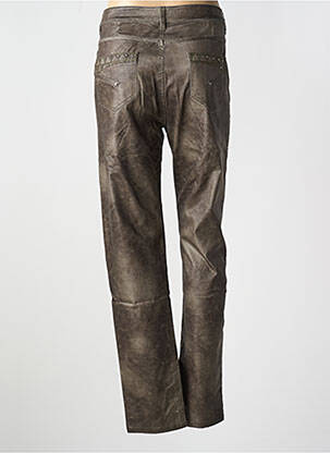 Pantalon slim tissage enduit taille normale gris FRED SABATIER femme