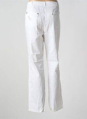 Pantalon droit tissage popeline taille normale blanc MERI & ESCA femme