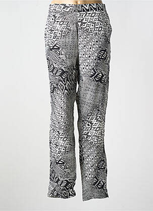 Pantalon droit tissage popeline gris JEAN GABRIEL femme