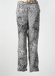 Pantalon droit tissage popeline gris JEAN GABRIEL femme
