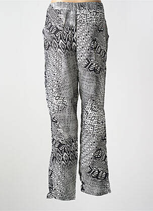 Pantalon droit tissage popeline gris JEAN GABRIEL femme