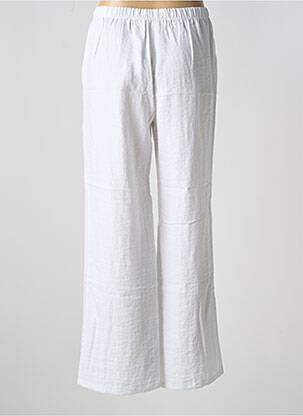 Pantalon droit tissage crêpe taille haute blanc TELMAIL femme