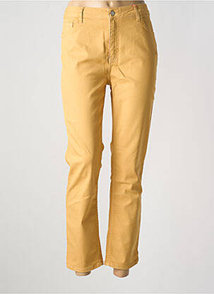 Jeans coupe slim stretch taille normale jaune CONCEPT K femme