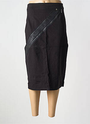 Jupe mi-longue stretch noir FRED SABATIER femme