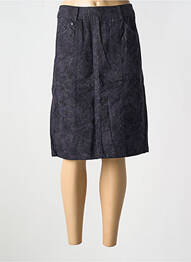 Jupe mi-longue coupe droite bleu JAC JAC femme