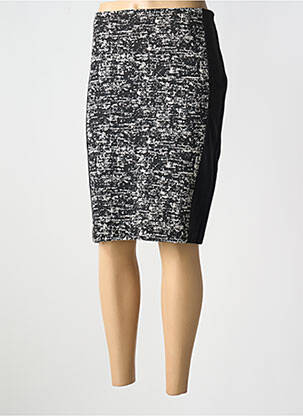 Jupe mi-longue fermeture zip latéral noir TELMAIL femme