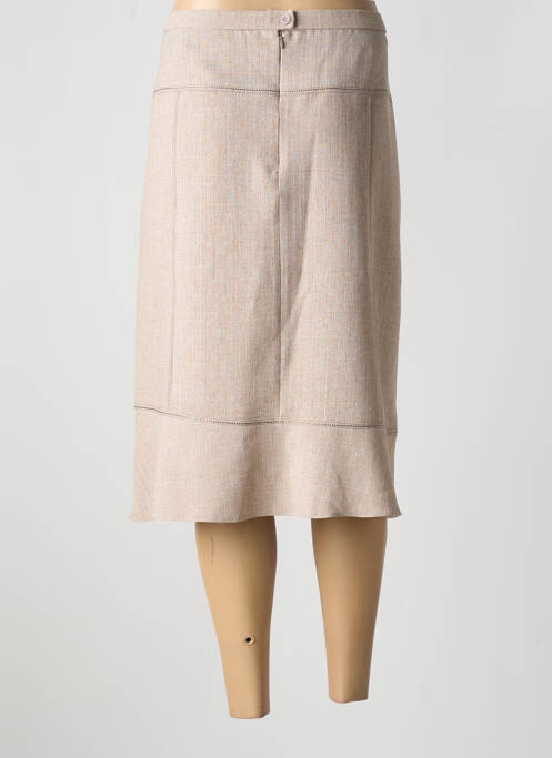 Jupe mi-longue beige GUY DUBOUIS pour femme