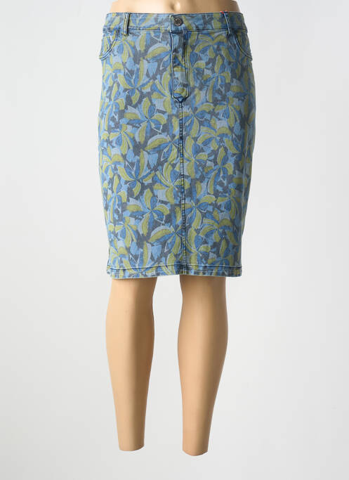 Jupe mi-longue bleu CONCEPT K pour femme