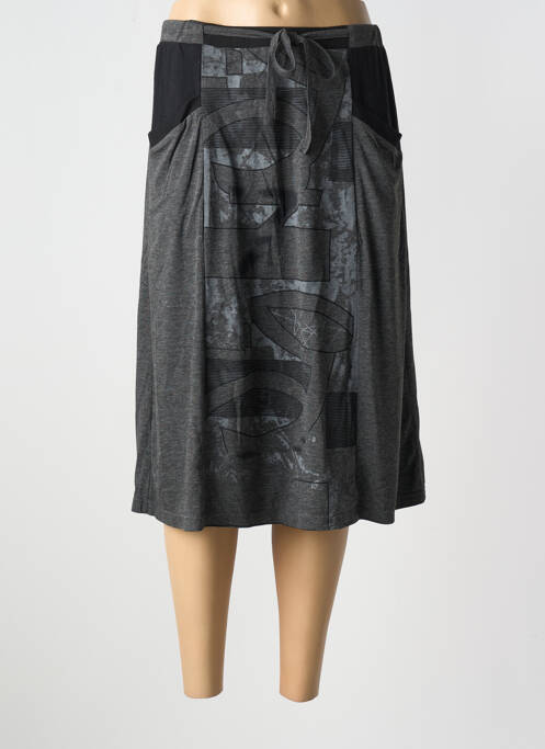 Jupe mi-longue gris JEAN GABRIEL pour femme