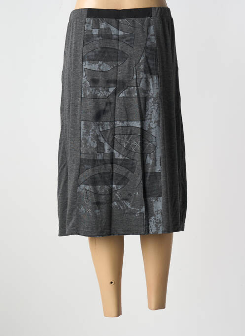 Jupe mi-longue gris JEAN GABRIEL pour femme