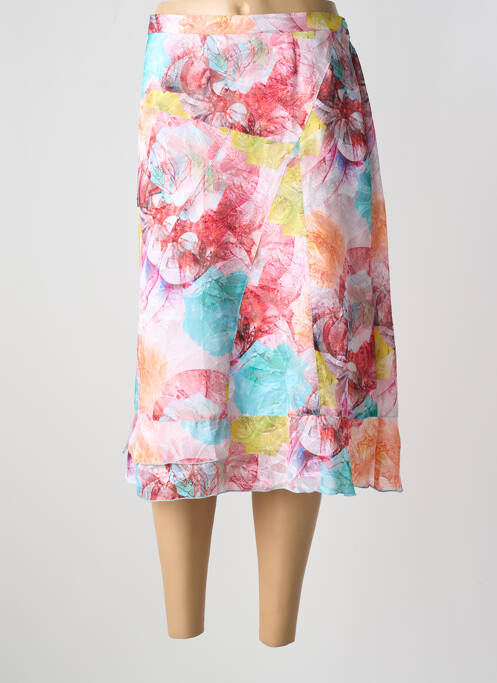 Jupe mi-longue rose JEAN GABRIEL pour femme