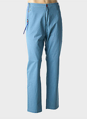 Pantalon chino stretch taille normale bleu DELAHAYE homme