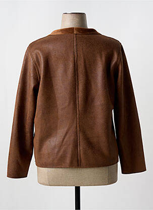 Veste casual tissage suedine marron TELMAIL femme