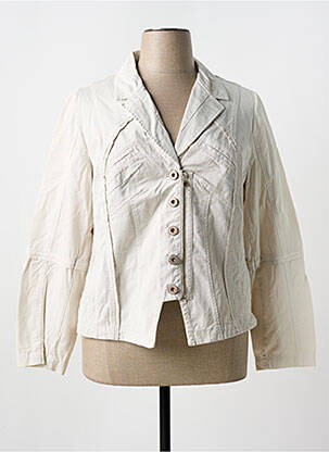 Veste casual coupe cintrée beige FRED SABATIER femme