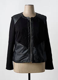 Veste casual col rond noir JULIE GUERLANDE femme