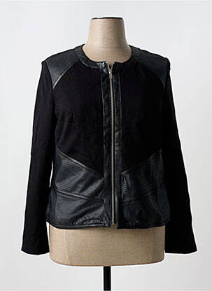 Veste casual col rond noir JULIE GUERLANDE femme
