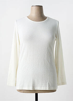 Pull coupe cintrée manches longues blanc GUY DUBOUIS femme