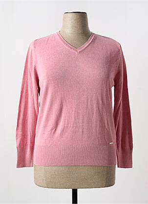 Pull coupe cintrée manches longues rose AGATHE & LOUISE femme