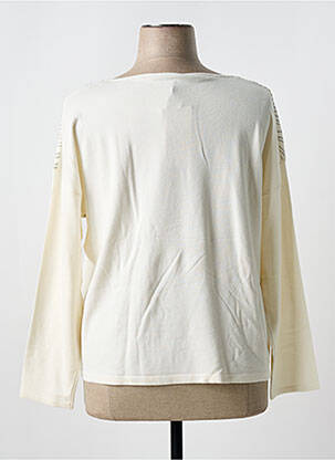 Pull coupe droite manches longues blanc MARBLE femme
