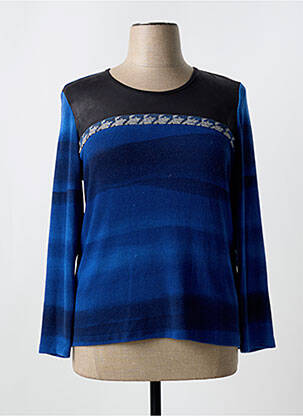 Pull stretch manches longues bleu MERI & ESCA femme