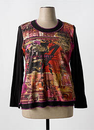 Pull coupe cintrée manches longues noir GUY DUBOUIS femme