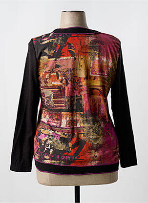 Pull coupe cintrée manches longues noir GUY DUBOUIS femme