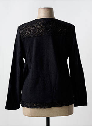 Pull coupe droite manches longues noir GUY DUBOUIS femme