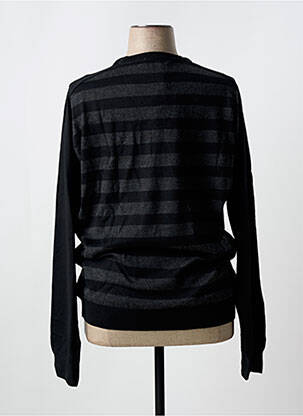 Pull col rond manches longues noir EVERMEN homme