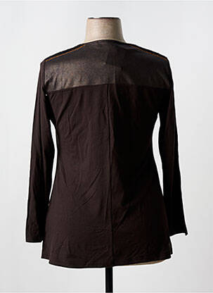 T-shirt manches longues manches longues marron JEAN GABRIEL femme