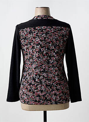 Top imprimé fantaisie manches longues noir TELMAIL femme