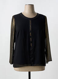 Blouse col rond manches longues noir MERI & ESCA femme