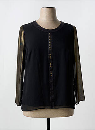 Blouse col rond manches longues noir MERI & ESCA femme