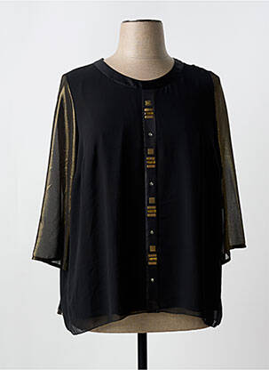 Blouse col rond manches longues noir MERI & ESCA femme