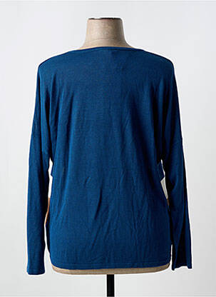 Pull col rond manches longues bleu MARBLE femme