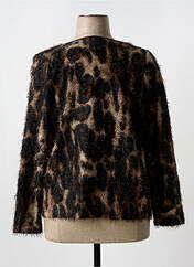 Gilet manches longues marron TELMAIL pour femme seconde vue